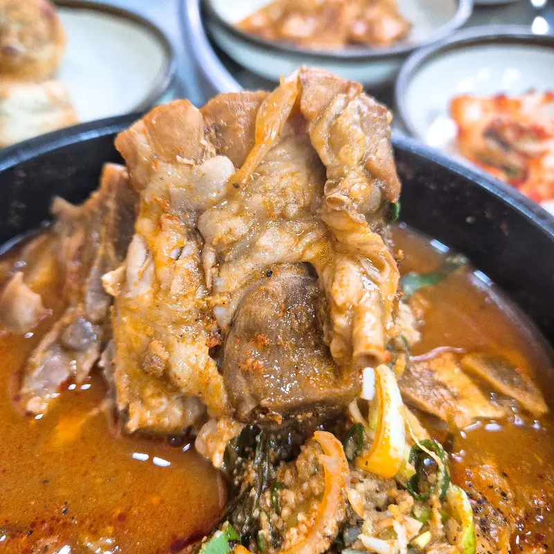 살이 가득 붙은 등뼈