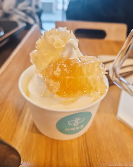 벌집꿀 아이스크림 단면