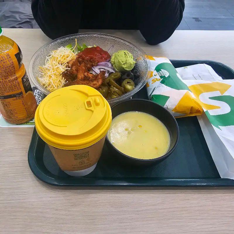 써브웨이 한 상 차림