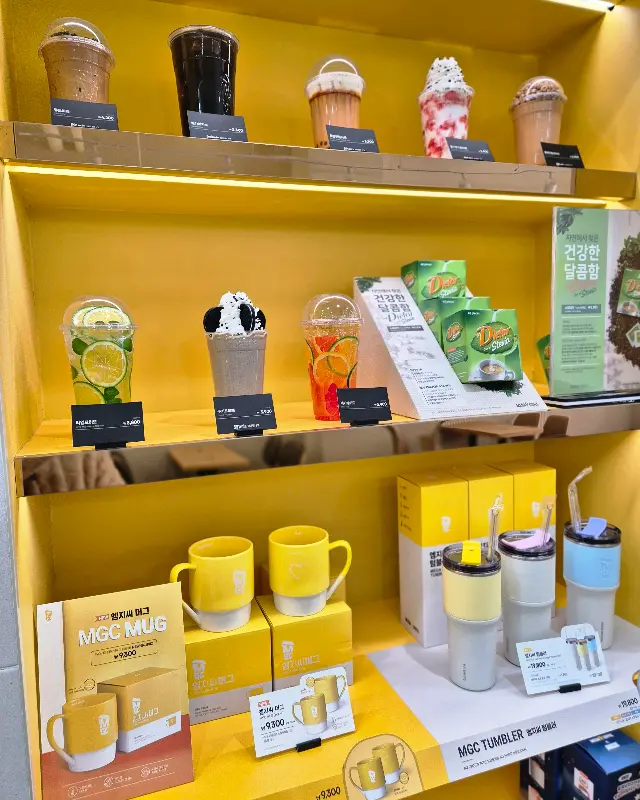 메가커피의 다양한 메뉴