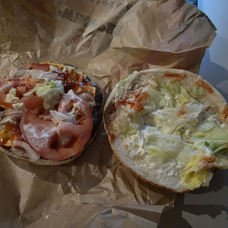 햄버거 속 양상추