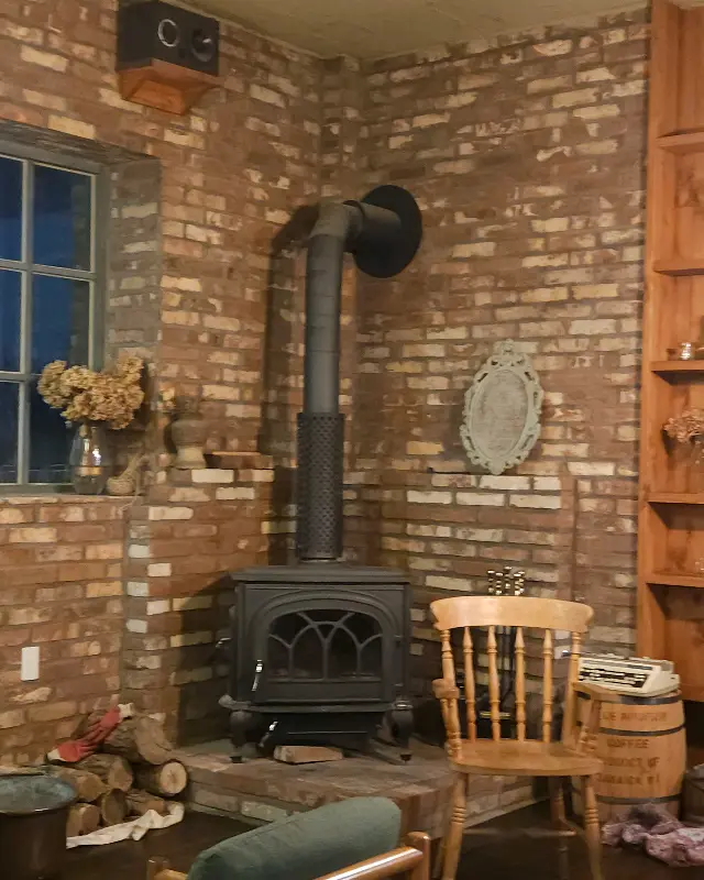 벽난로가 있는 아늑한 공간