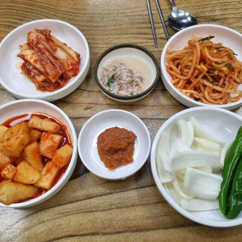 연다라전통순대 밑반찬