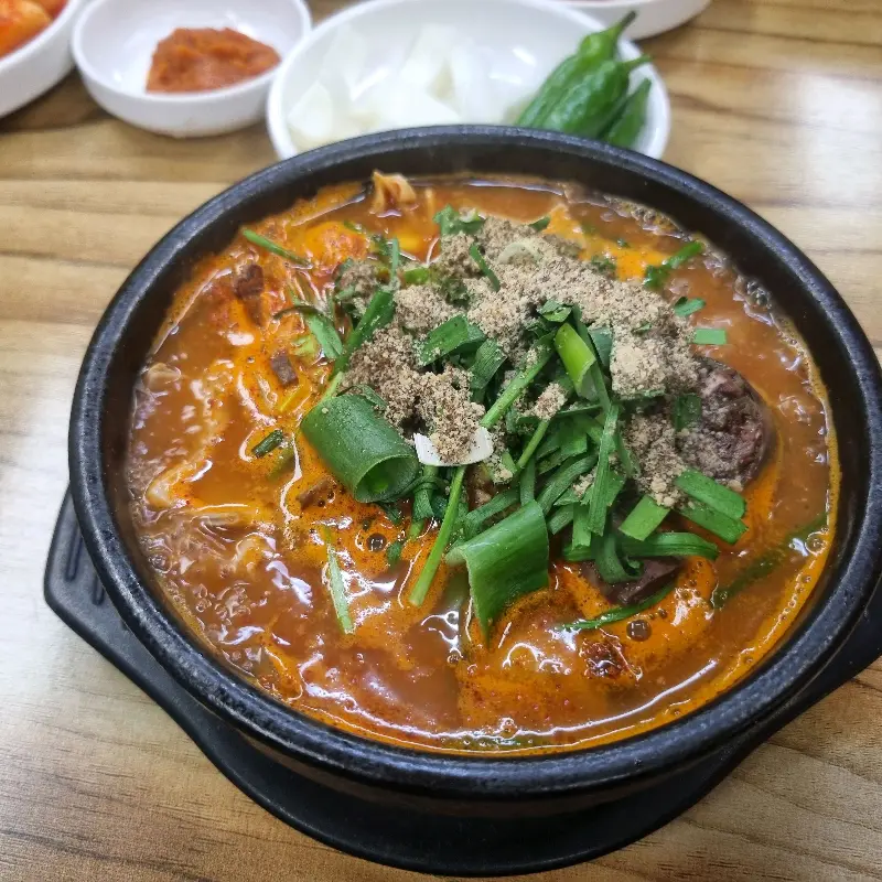 순대국밥 근접샷