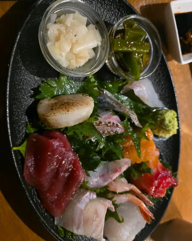 신선함이 가득한 숙성 모둠회 클로즈업