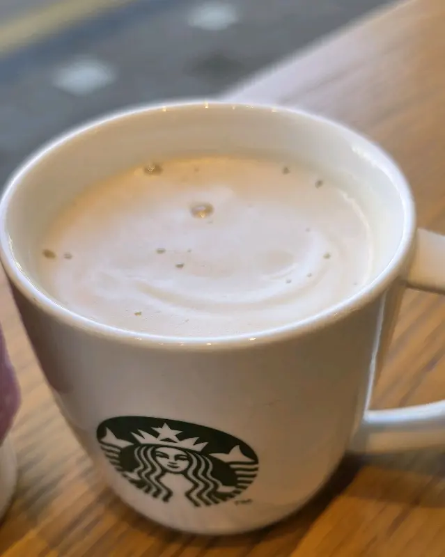 따뜻한 두유 라떼