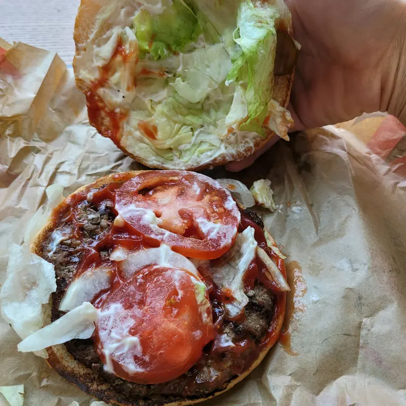 콰트로페퍼 큐브스테이크 와퍼 속 내용물