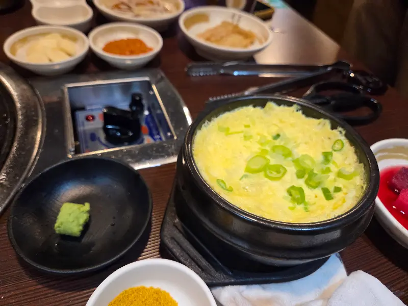 계란찜과 와사비