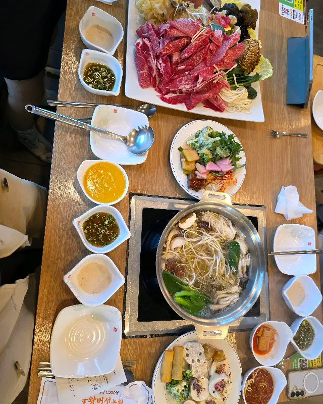 물왕버섯농원 메뉴판