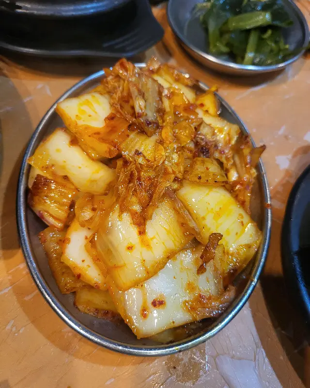 잘 구워진 김치