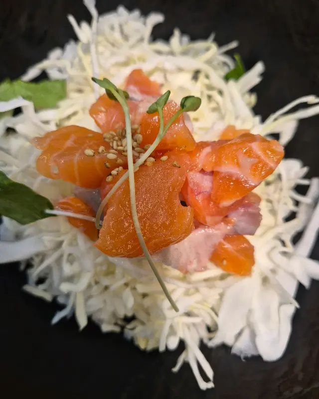 연어 덮밥 클로즈업