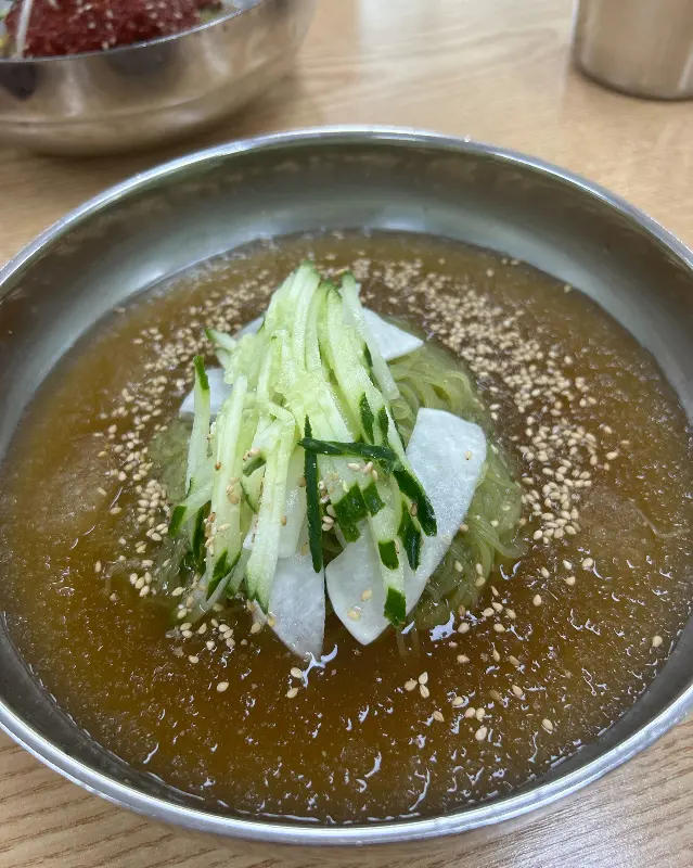 물냉면의 정갈한 모습