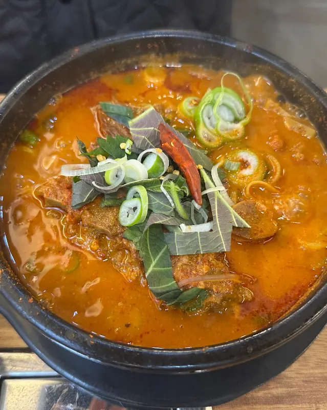 타향골 따귀탕 메뉴