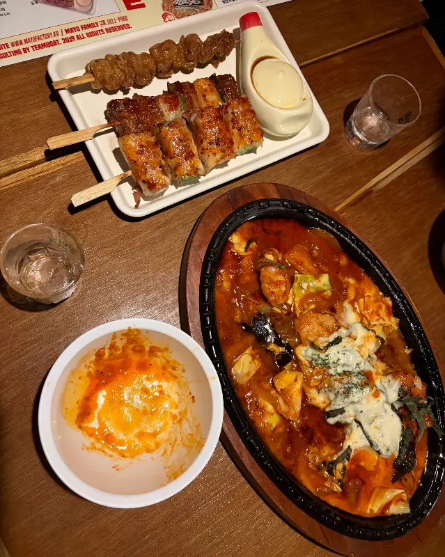 닭갈비와 주먹밥