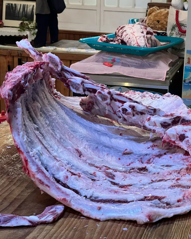 신선한 고기의 자태