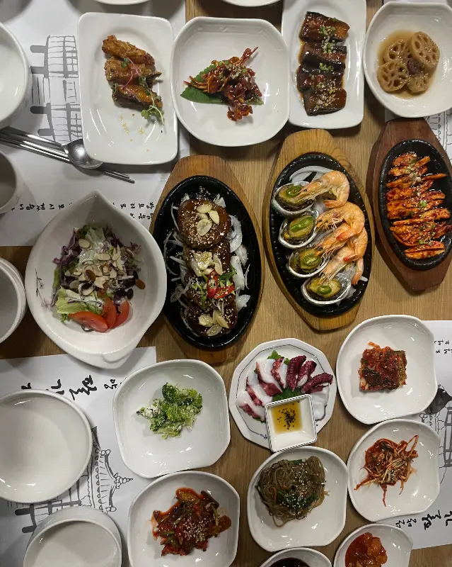 다양한 반찬 클로즈업