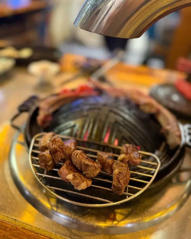 양갈비 굽는 모습