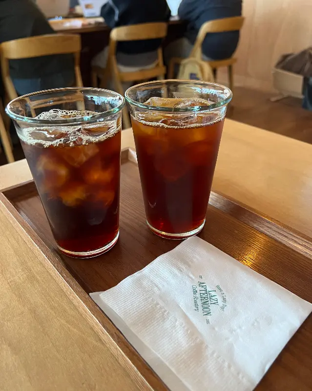 아이스 아메리카노 두 잔