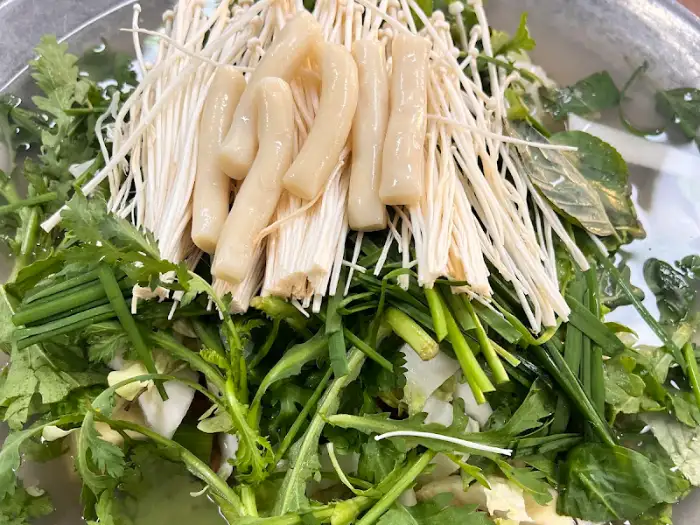 물닭갈비 조리 전 신선한 재료들