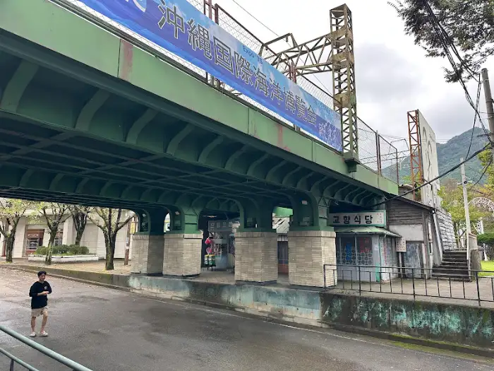 공원 내부를 가로지르는 모노레일