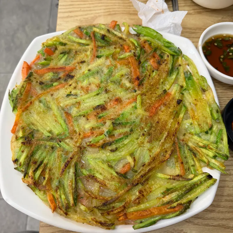 해물파전의 모습