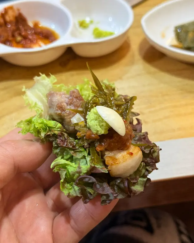 맛찬들 왕소금구이 쌈