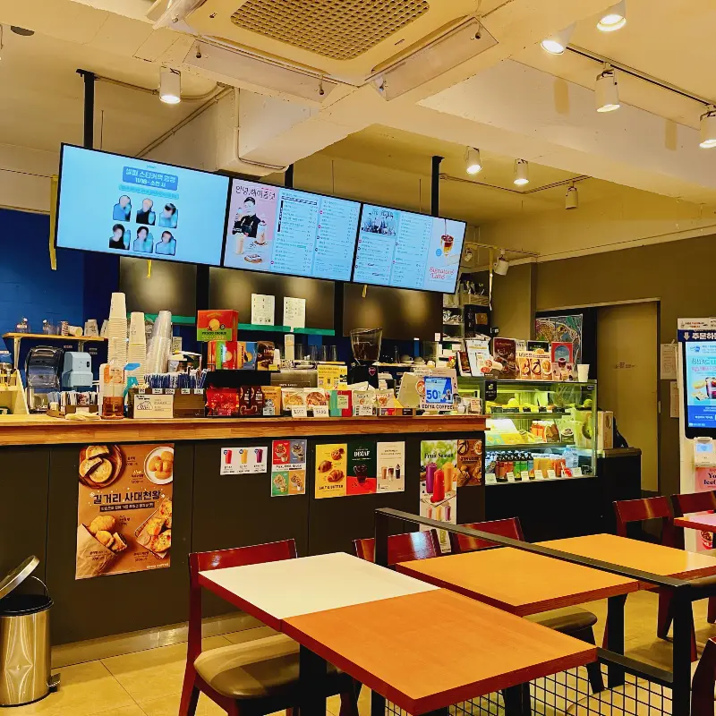 이디야커피 인천송현점 내부 전경