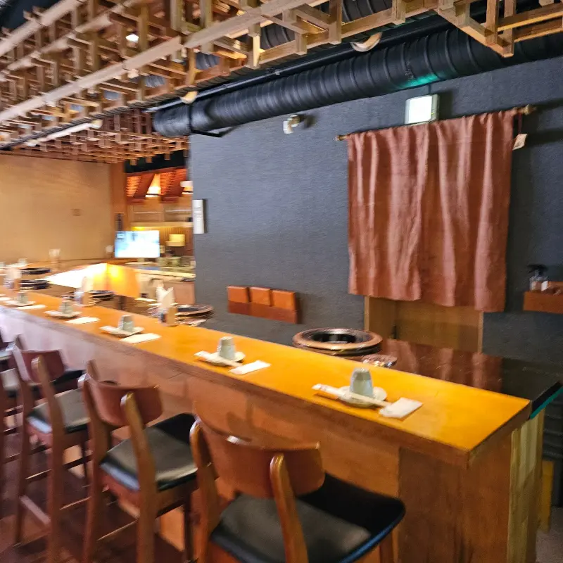 고다이 청담점의 바 테이블 좌석