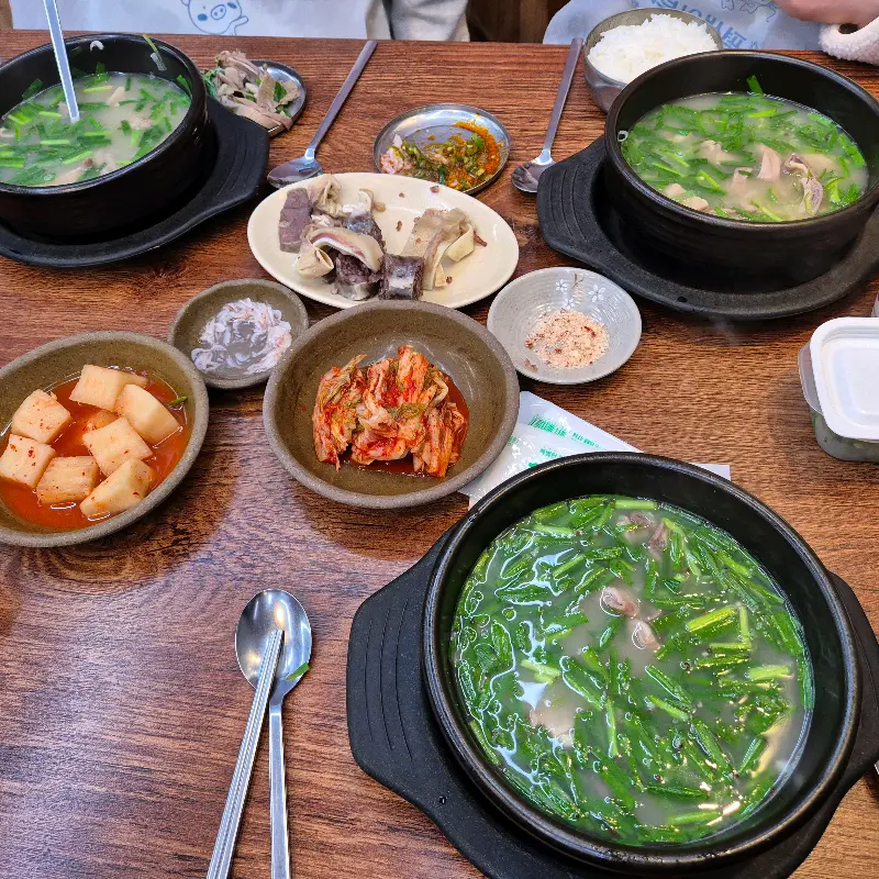 순대국밥 한 상 차림