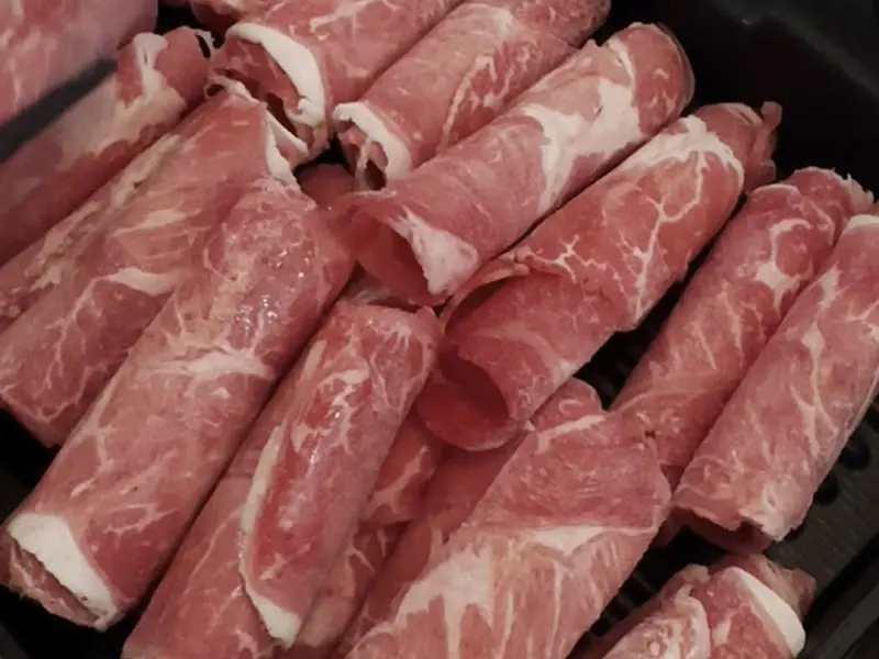 촘촘하게 말린 신선한 소고기