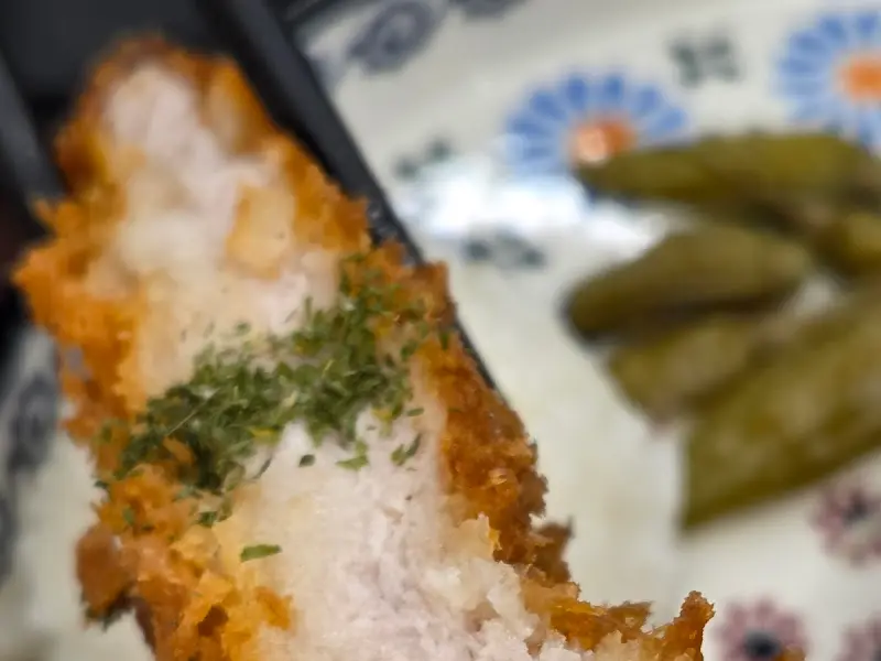 촉촉한 돈카츠 단면