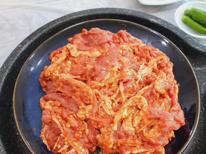 고추장 오리 불고기 근접샷