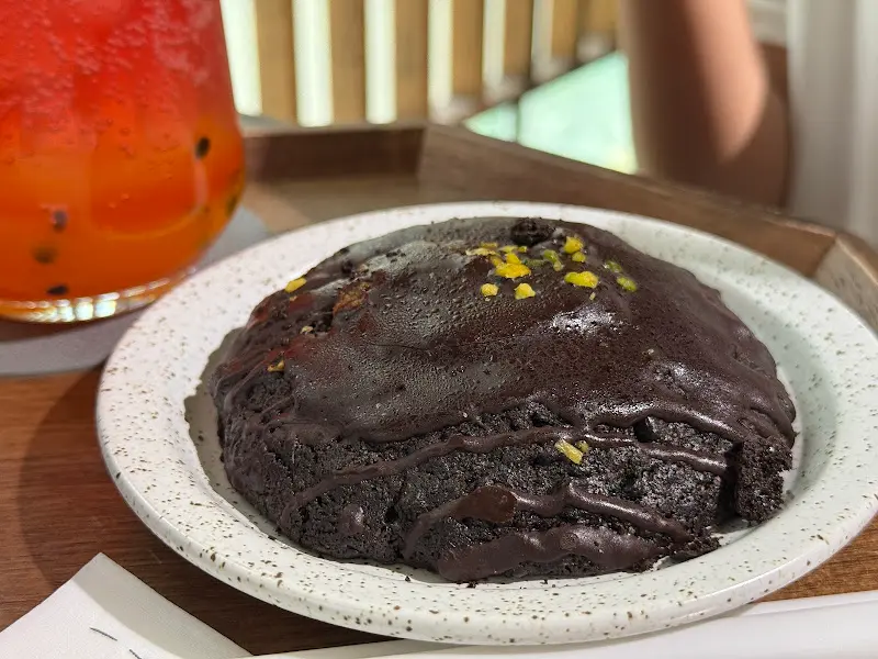 음료와 디저트 근접샷