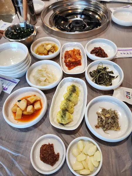 밑반찬 항공샷