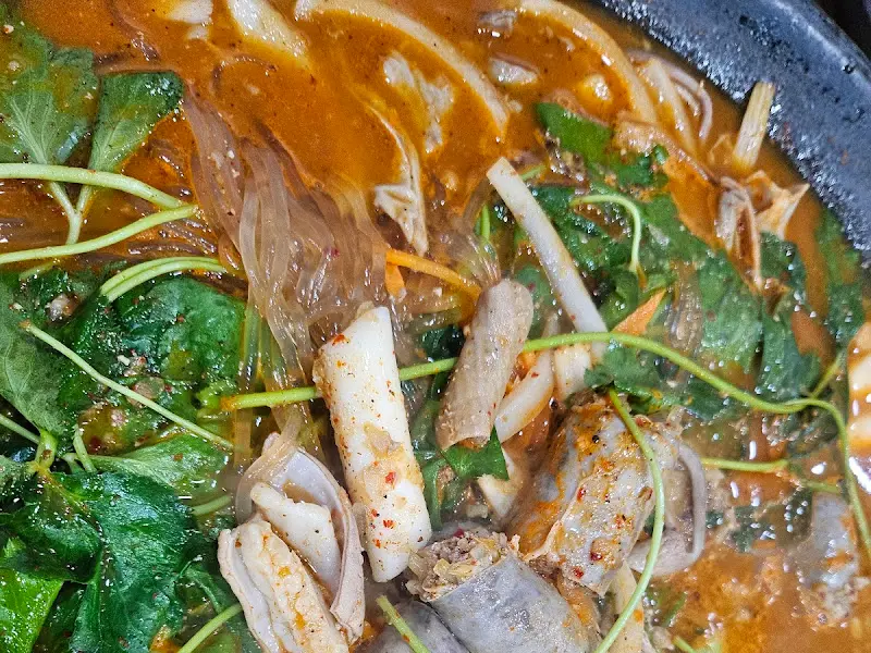 순대곱창전골 근접샷