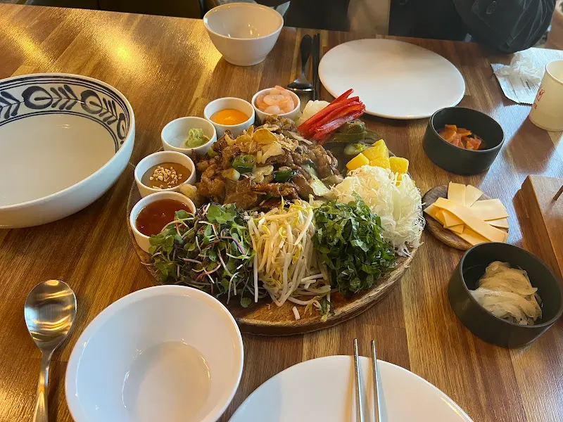 라온도마쌈 전체 상차림