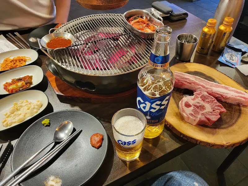 돼지갈비와 맥주
