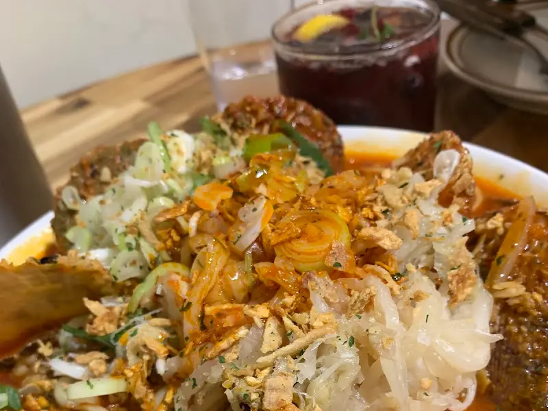 환상적인 맛의 보리새우명란오일파스타