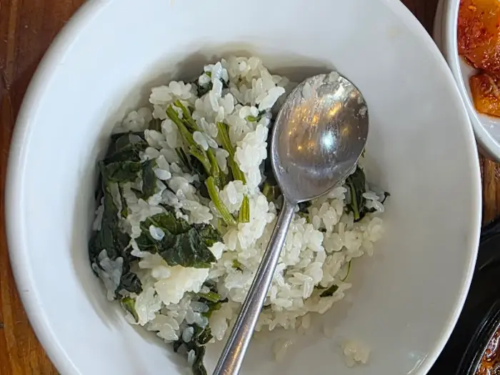 시어머니청국장 밥과 나물