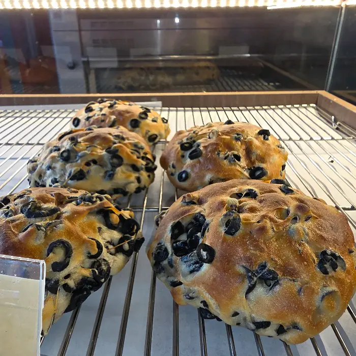 올리브가 듬뿍 박힌 빵