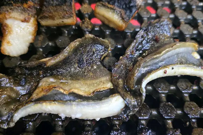 노릇하게 구워진 장어 조각들