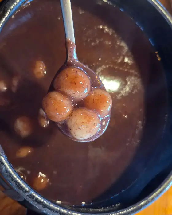 담양 댓잎홍팥죽 팥죽과 새알심