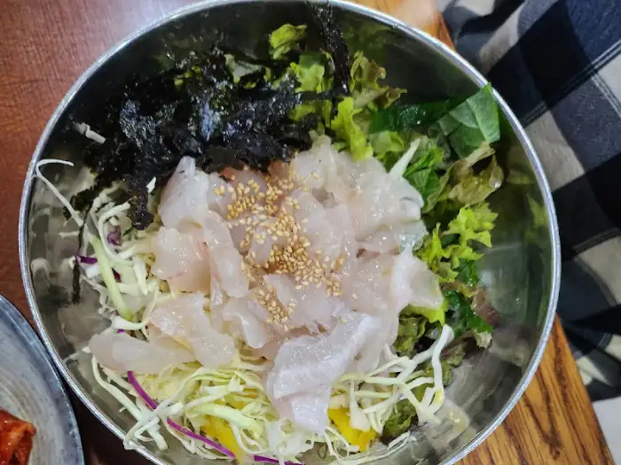 물회 재료 클로즈업