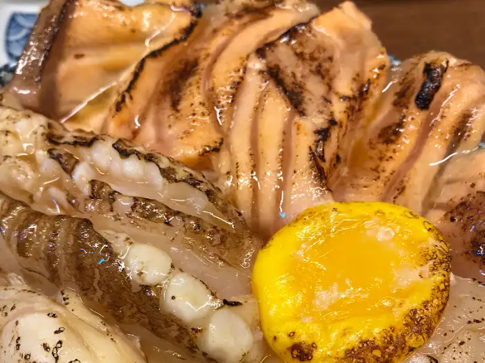 야끼돈부리 위에서 본 모습