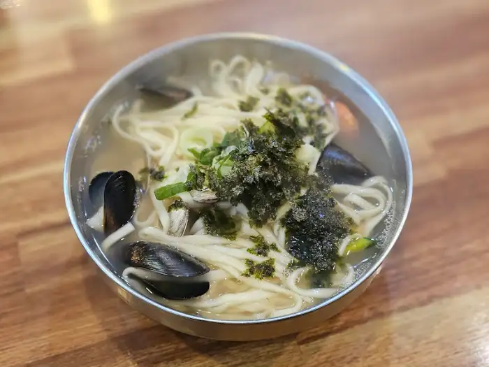 해물 칼국수 클로즈업