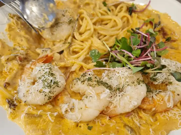크림 소스 새우 파스타