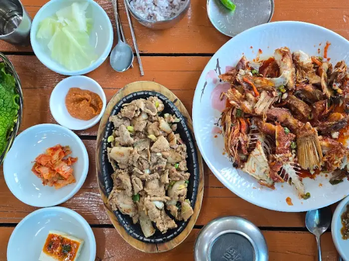 여러 가지 음식 클로즈업 사진