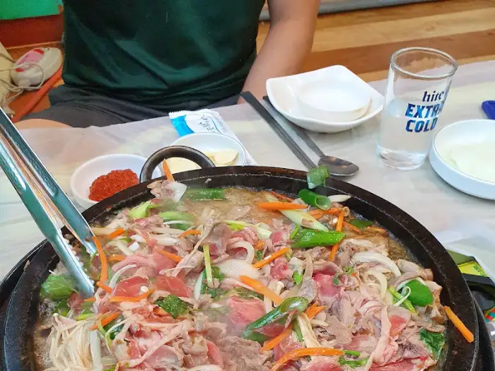 오리불고기와 채소