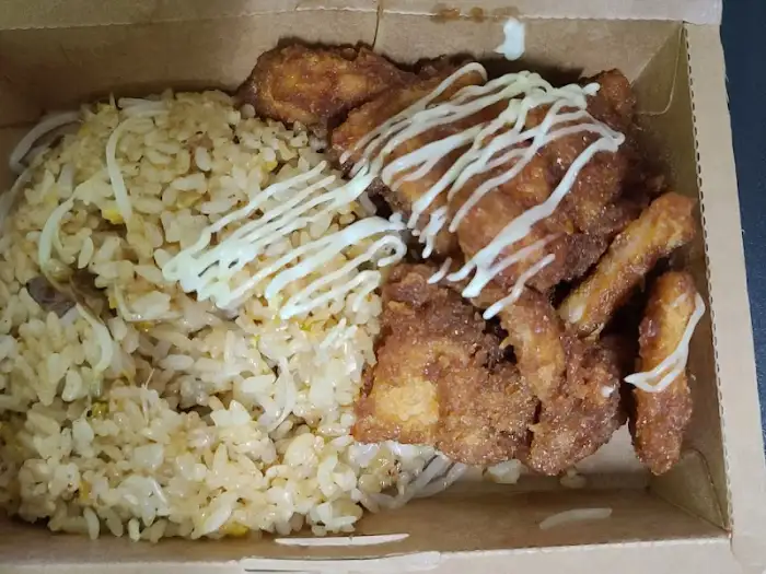 돈까스와 볶음밥이 함께 담긴 도시락.