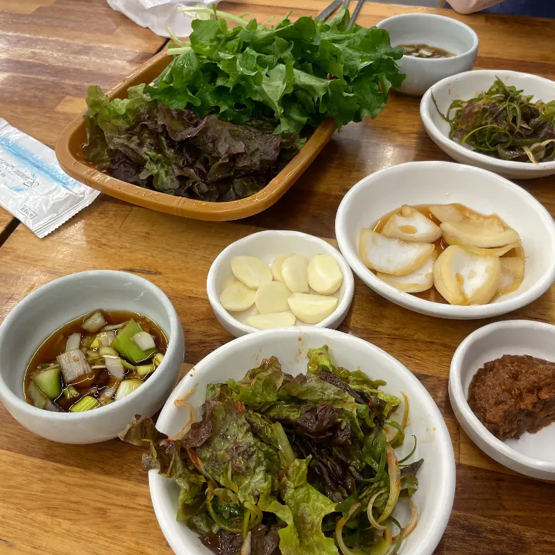 영양숯불갈비 밑반찬